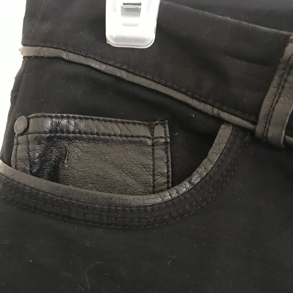 CAMAÏEU LEATHER DETAIL JEANS - Picture 3 of 8